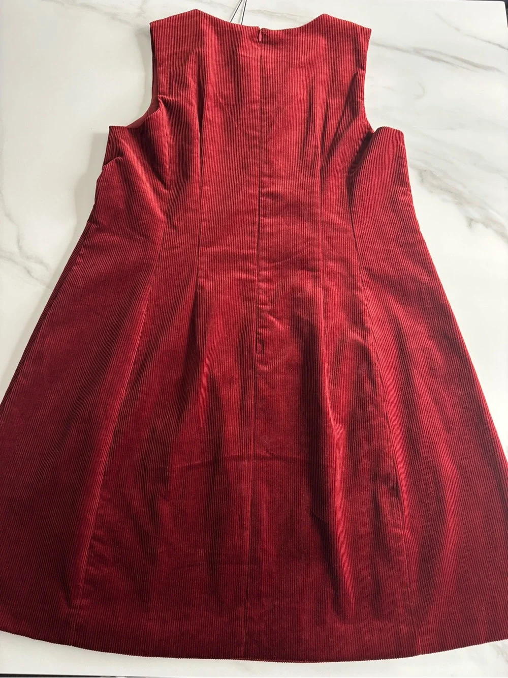 A Loves A Girls Red Corduroy Bow-Accent Dress Sz XL